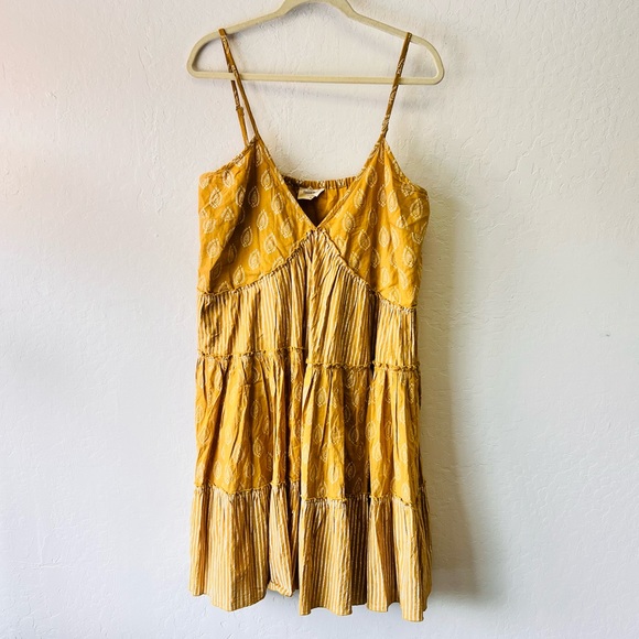 Sundance-Talisman Boho Western Mustard Charmed Dress Fit and Flare XL - Picture 2 of 9